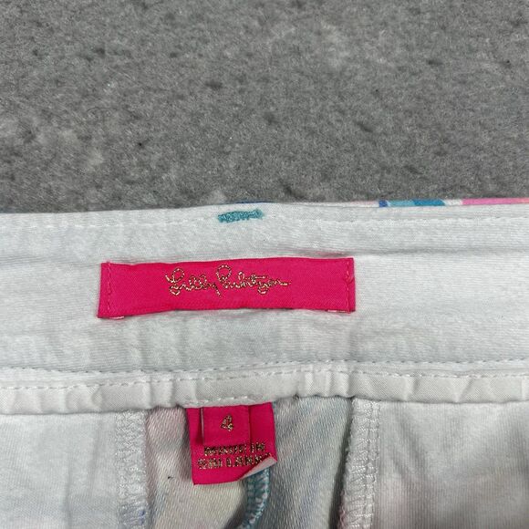 Lilly Pulitzer Shorts Womens Size 4 Tropical Punch Knit Callahan Fruit Pattern - Picture 9 of 12